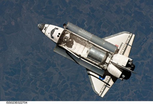 Discovery and Payload on Approach to ISS during the STS-131 Mission