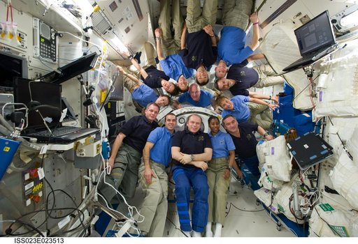 Expedition 23 and STS-131 Crewmembers Inflight Portrait