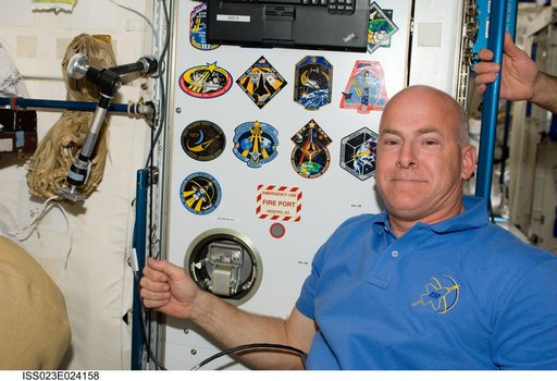 Poindexter with Mission Patch in Node 1
