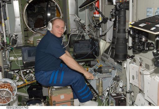 Kotov in SM during Progress 37P Docking