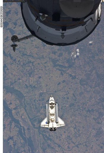 Atlantis on Approach to ISS during the STS-132 Mission