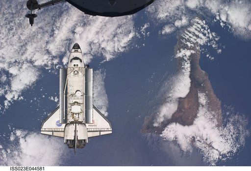 Atlantis and Payload on Approach to ISS during the STS-132 Mission