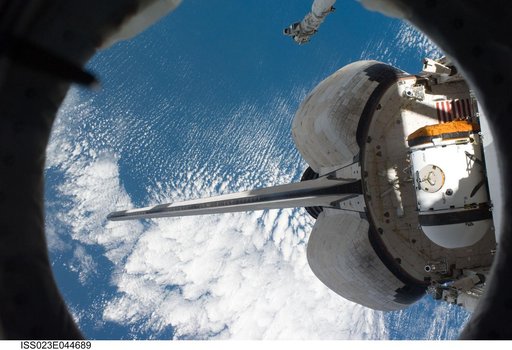 View of the Docked STS-132 Atlantis