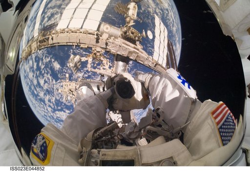Reisman Self-Portrait during EVA 1