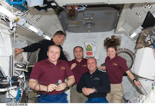 Crewmembers in Kibo