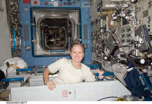 FE Walker poses for a photo in her Crew Quarters