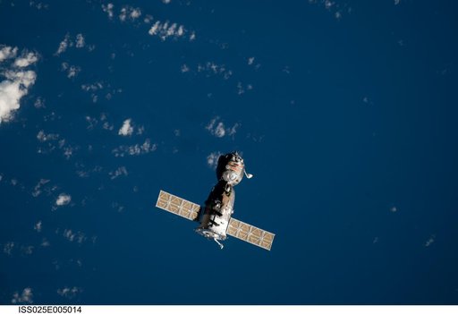 Soyuz TMA-18 spacecraft departs the ISS