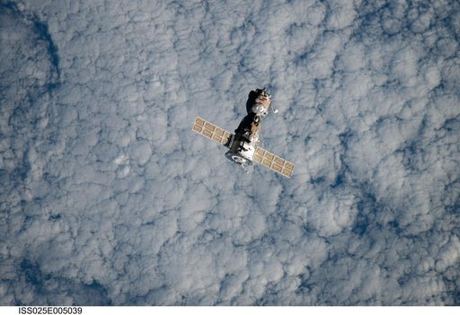 Soyuz TMA-18 spacecraft departs the ISS