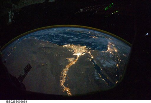 Night Earth Observation taken by the Expedition 25 crew