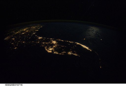 Night Earth Observation taken by the Expedition 25 crew