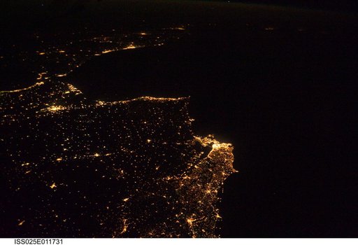Night views of the Earth taken by the Expedition 25 crew