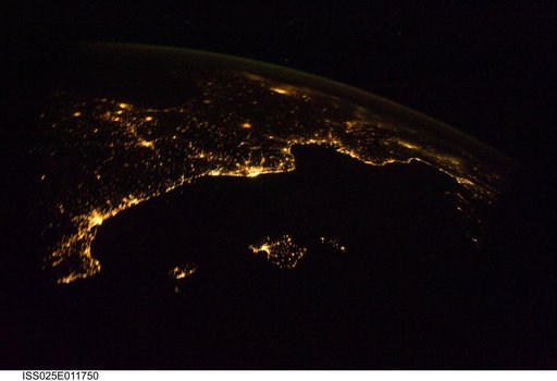 Night views of the Earth taken by the Expedition 25 crew