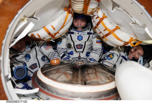 Walker,Wheelock and Yurchikhin in Soyuz TMA-19