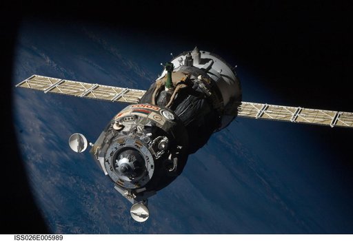 Soyuz TMA-19 Spacecraft departing the ISS