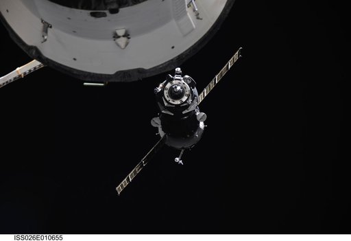 Soyuz TMA-20 Spacecraft approaches the ISS