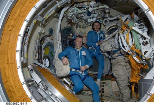 Kondratyev and Skripochka in the Pirs DC1