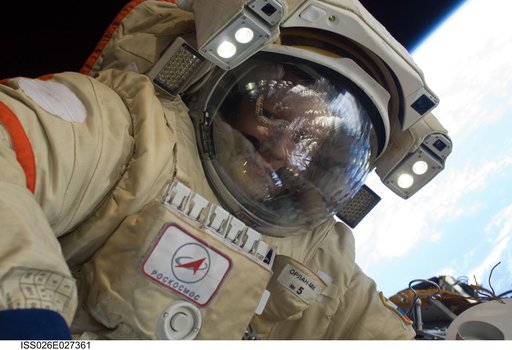 Kondratyev during EVA 28