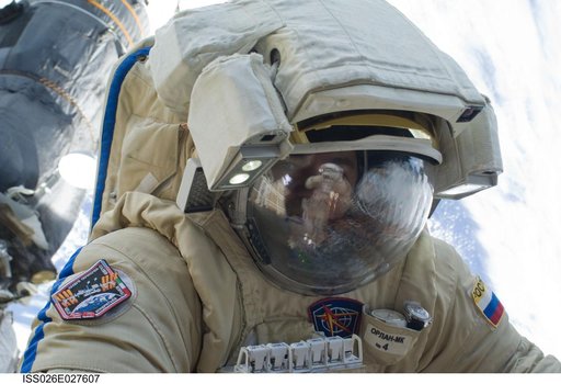 Skripochka during EVA 28