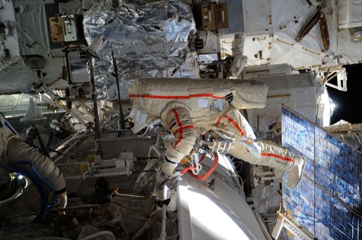 Kondratyev during EVA