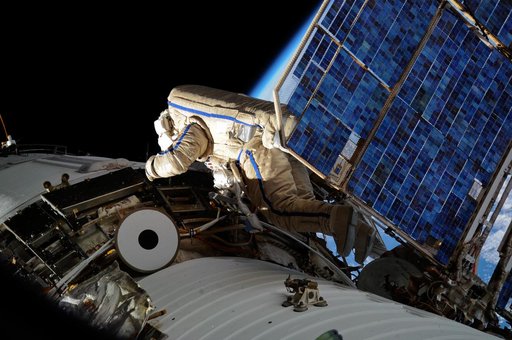 Skripochka during EVA