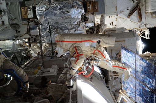 Kondratyev during EVA