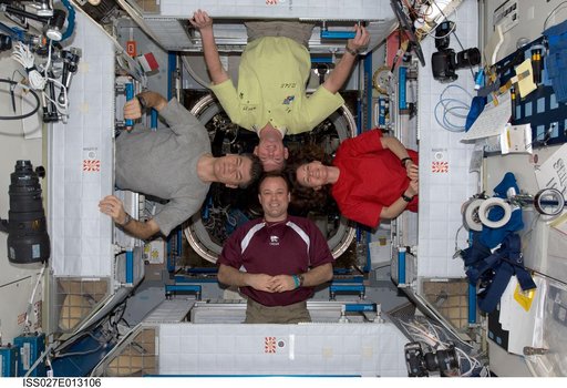 Expedition 27 Crewmembers in Node 2 CQ