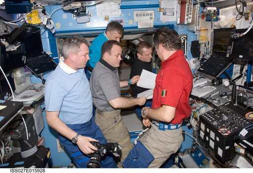 Expedition 27 Crew conducts Fire Drill OBT in the US Lab