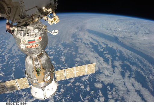 View of the Docked Soyuz TMA-20/25S Spacecraft