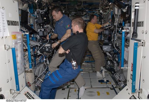 Kondratyev, Nespoli and Garan in the US Lab