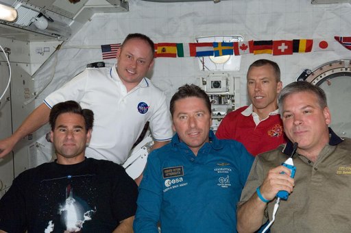 STS-134 Crew in Kibo