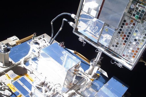 View of MISSE 8 during EVA 1
