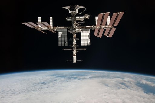 Soyuz flyaround imagery of STS-134 Endeavour docked to the ISS