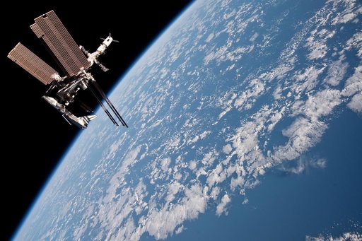 Soyuz flyaround imagery of STS-134 Endeavour docked to the ISS