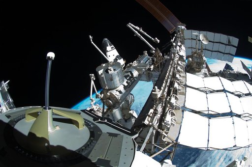 Exterior view of the ISS taken during EVA-4