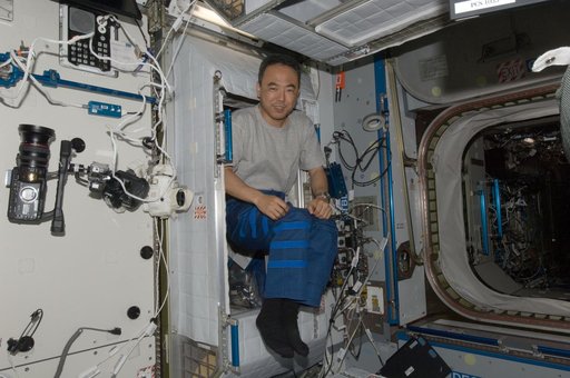 View of FE Furukawa in his Node 2 Crew Quarters