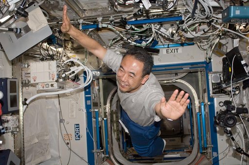 FE Furukawa posing for a photo in the US Lab