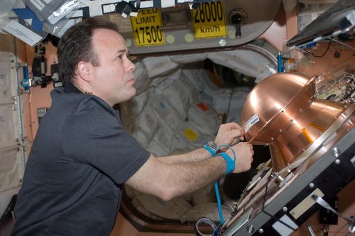 Expedition 28 FE Garan prepares the REBR for Installation in the ATV-2