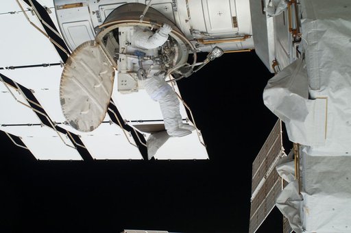View of Expedition 28 FE Garan during EVA