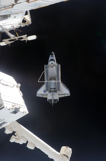 STS-135 Shuttle Atlantis leaving the ISS