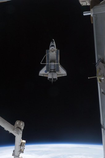 STS-135 Shuttle Atlantis leaving the ISS
