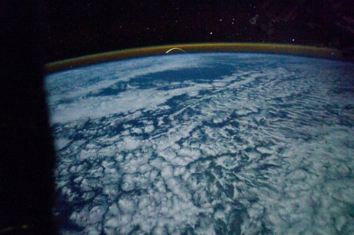 Shuttle Atlantis enters Earth's Atmosphere
