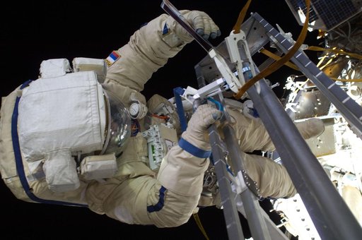 View of FE Samokutyaev during Russian EVA 29