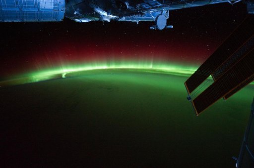 Aurora Australis over the southern Indian ocean view taken by the Expedition 29 crew