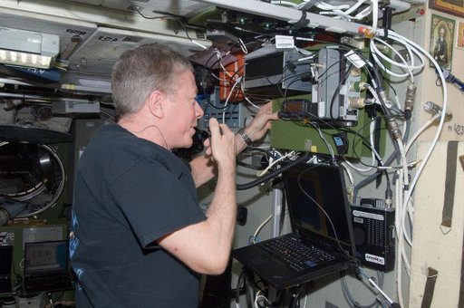 Fossum during HAM radio pass