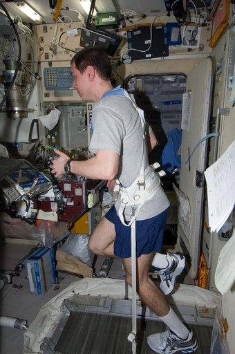 Volkov exercises on TVIS in Service Module
