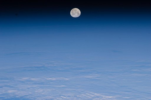 Lunar observation taken during moonset by Expedition 30 crewmember