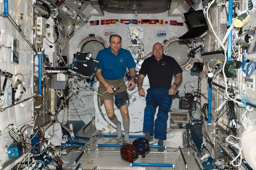 Pettit and Kuipers in a run of the SPHERES ZR