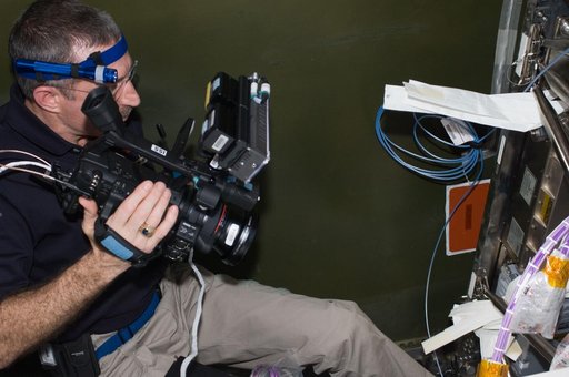 Burbank uses video camera during installation and routing of HRCS Video Cables