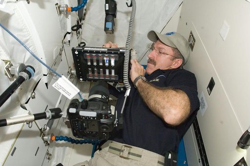 Burbank during session with BCAT-6 Experiment in the JPM