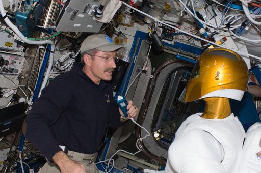 Burbank during checkout and activities session of Robonaut 2